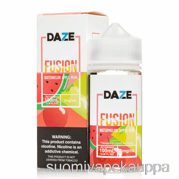 Vape Kauppa Vesimeloni Omena Päärynä - 7 Daze Fuusio - 100ml 0mg